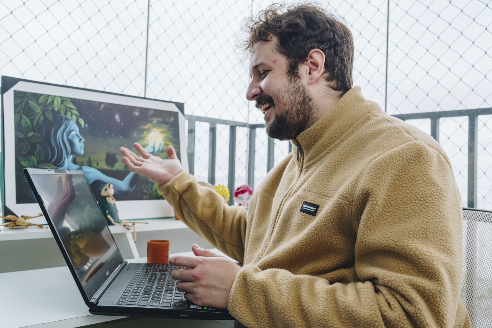 Sagan team member working from home